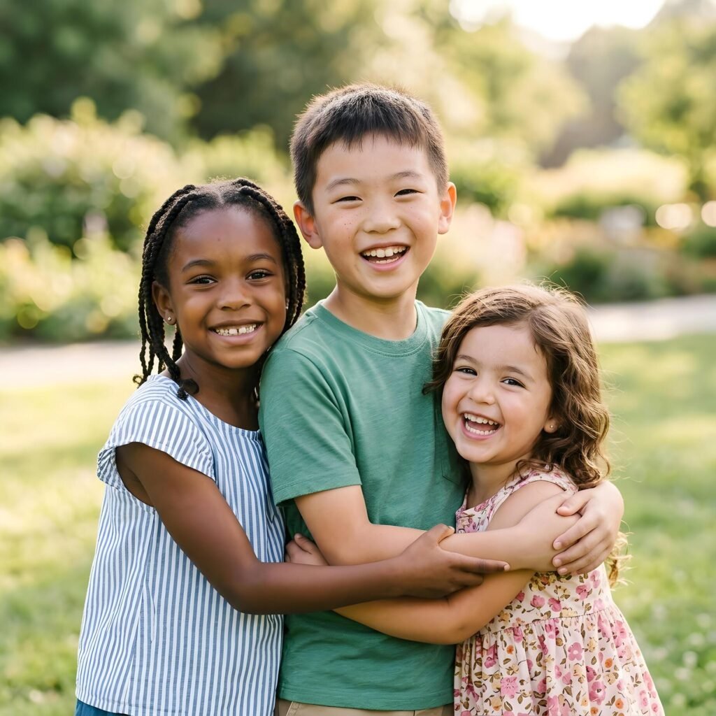 Children with healthy skin cared for by pediatric dermatologist Dr. Craig Singer